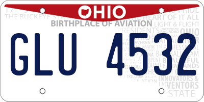 OH license plate GLU4532