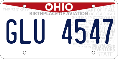 OH license plate GLU4547