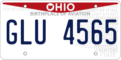 OH license plate GLU4565