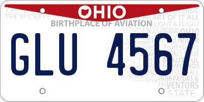 OH license plate GLU4567