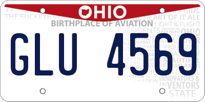 OH license plate GLU4569