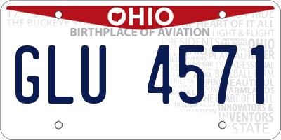 OH license plate GLU4571