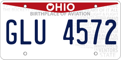 OH license plate GLU4572