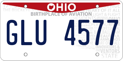 OH license plate GLU4577