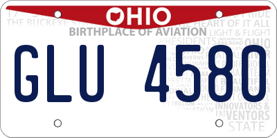 OH license plate GLU4580