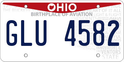 OH license plate GLU4582