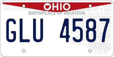 OH license plate GLU4587
