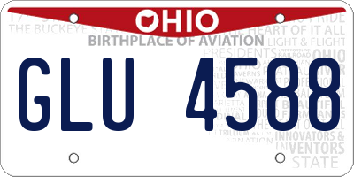 OH license plate GLU4588