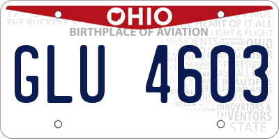 OH license plate GLU4603