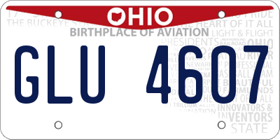 OH license plate GLU4607