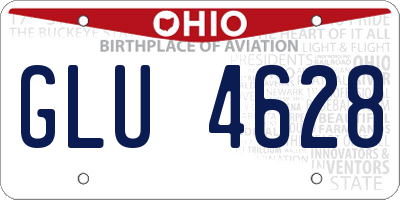 OH license plate GLU4628