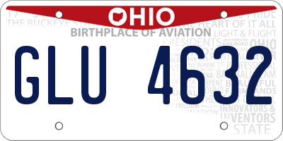 OH license plate GLU4632
