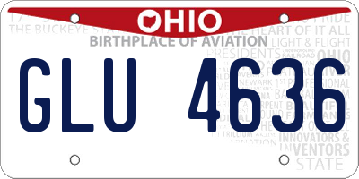 OH license plate GLU4636