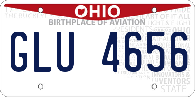 OH license plate GLU4656