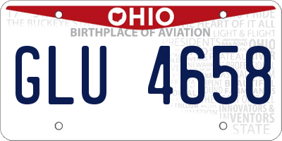 OH license plate GLU4658