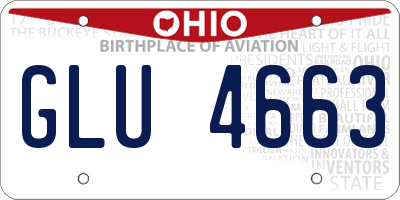 OH license plate GLU4663