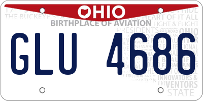 OH license plate GLU4686