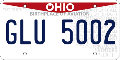 OH license plate GLU5002