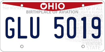OH license plate GLU5019