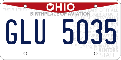 OH license plate GLU5035