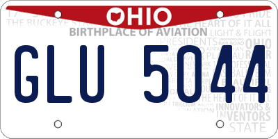 OH license plate GLU5044