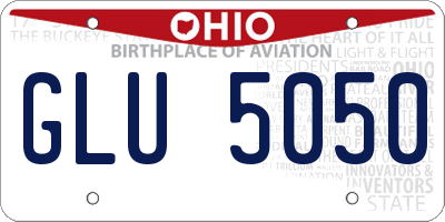 OH license plate GLU5050