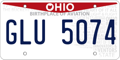 OH license plate GLU5074