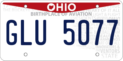 OH license plate GLU5077