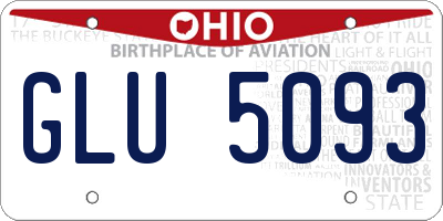 OH license plate GLU5093