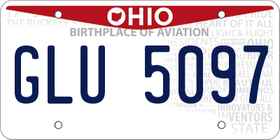 OH license plate GLU5097