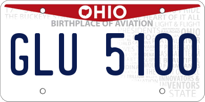 OH license plate GLU5100