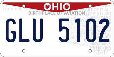 OH license plate GLU5102