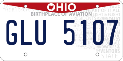 OH license plate GLU5107