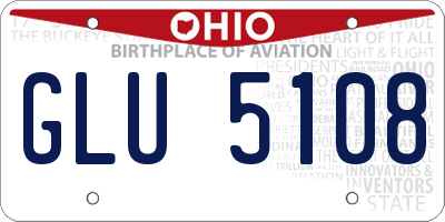 OH license plate GLU5108