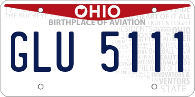OH license plate GLU5111