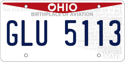 OH license plate GLU5113