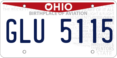 OH license plate GLU5115