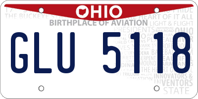 OH license plate GLU5118