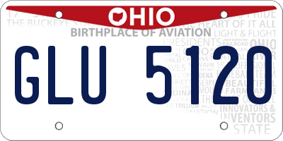 OH license plate GLU5120