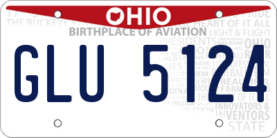 OH license plate GLU5124