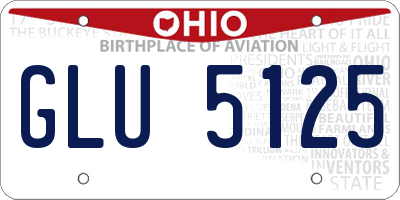 OH license plate GLU5125