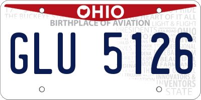 OH license plate GLU5126