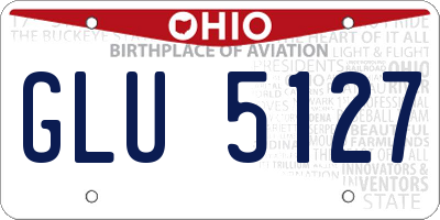 OH license plate GLU5127