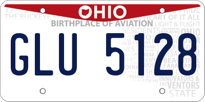 OH license plate GLU5128