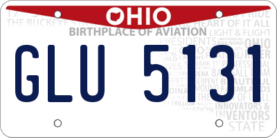 OH license plate GLU5131