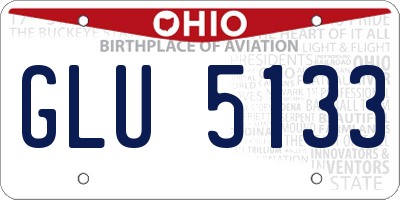 OH license plate GLU5133