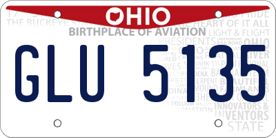 OH license plate GLU5135