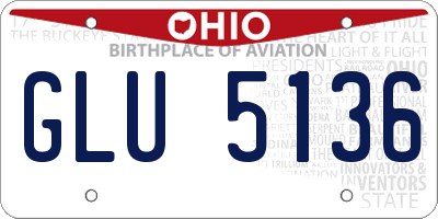 OH license plate GLU5136