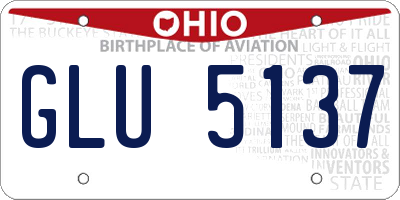OH license plate GLU5137