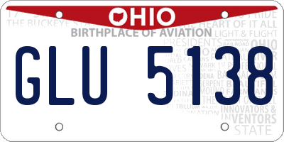 OH license plate GLU5138